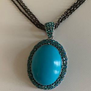 Park Lane Eva Necklace Swarovski Crystal Turquoise